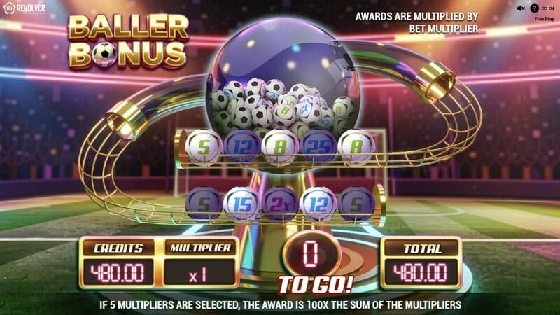 Trophy Spins World Cup 26 - εκκίνηση του γύρου μπόνους Baller